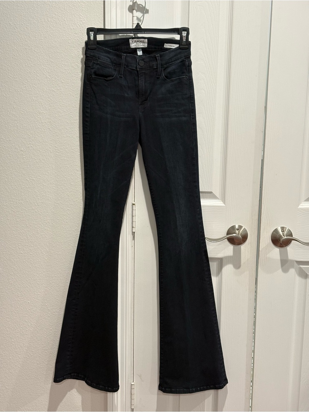 FRAME Denim dark indigo Le High Flare Jeans size 25